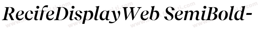 RecifeDisplayWeb SemiBold字体转换
